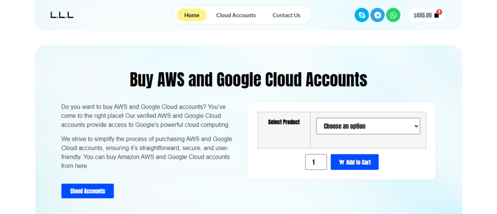 Buy Google Cloud Accounts