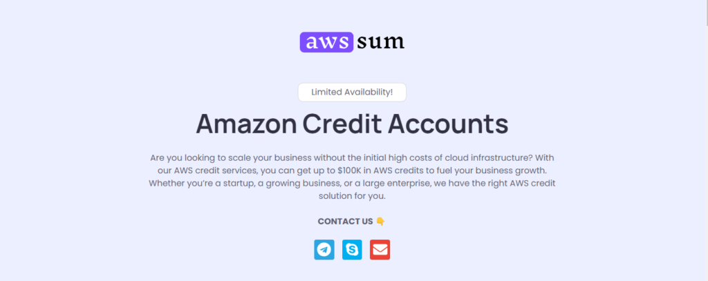 Buy AWS Credit Acconut